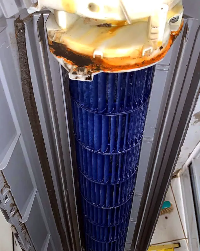 Higienização: turbina da evaporadora — MK Climatização